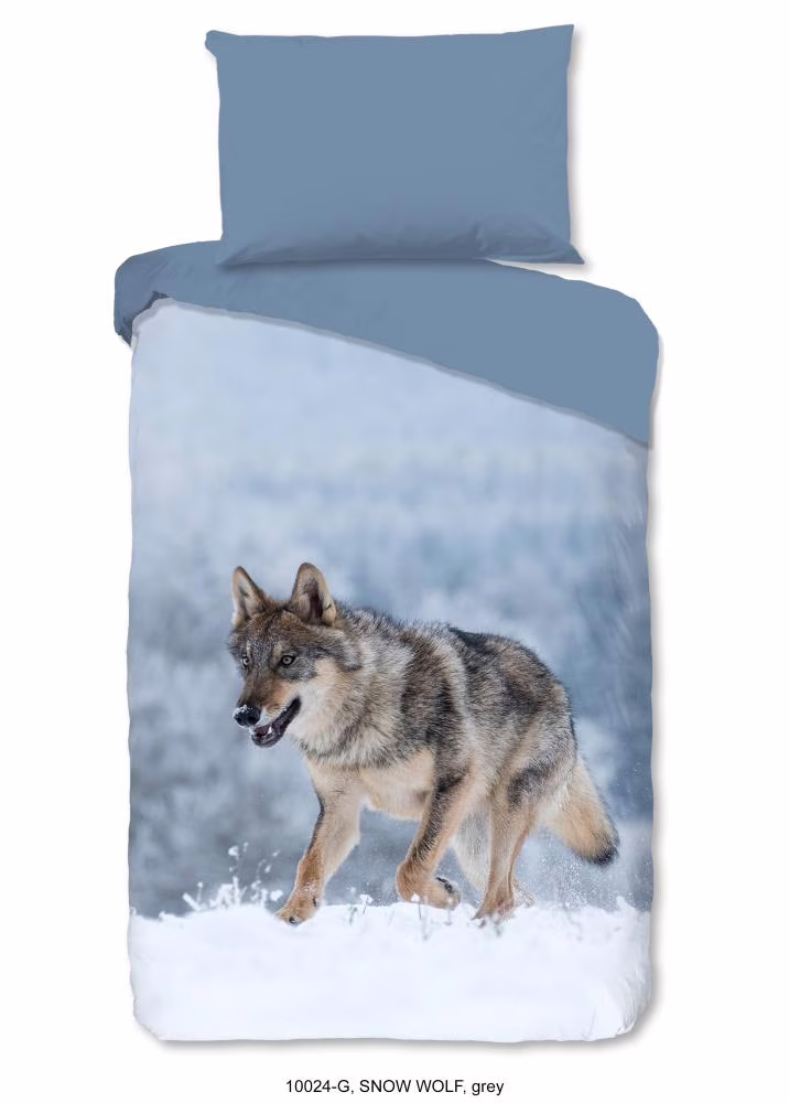 Dekbedovertrek Good Morning Snow Wolf