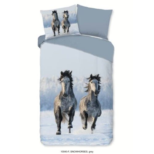 Kinderdekbedovertrek Good Morning Flanel Snowhorses