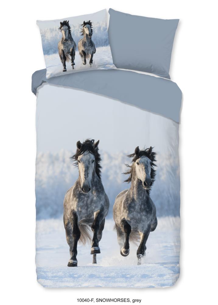 Kinderdekbedovertrek Good Morning Flanel Snowhorses