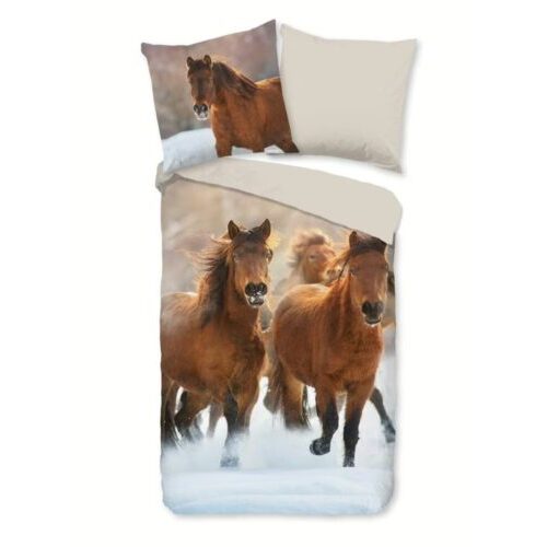 Kinderdekbedovertrek Good Morning Flanel Ponies