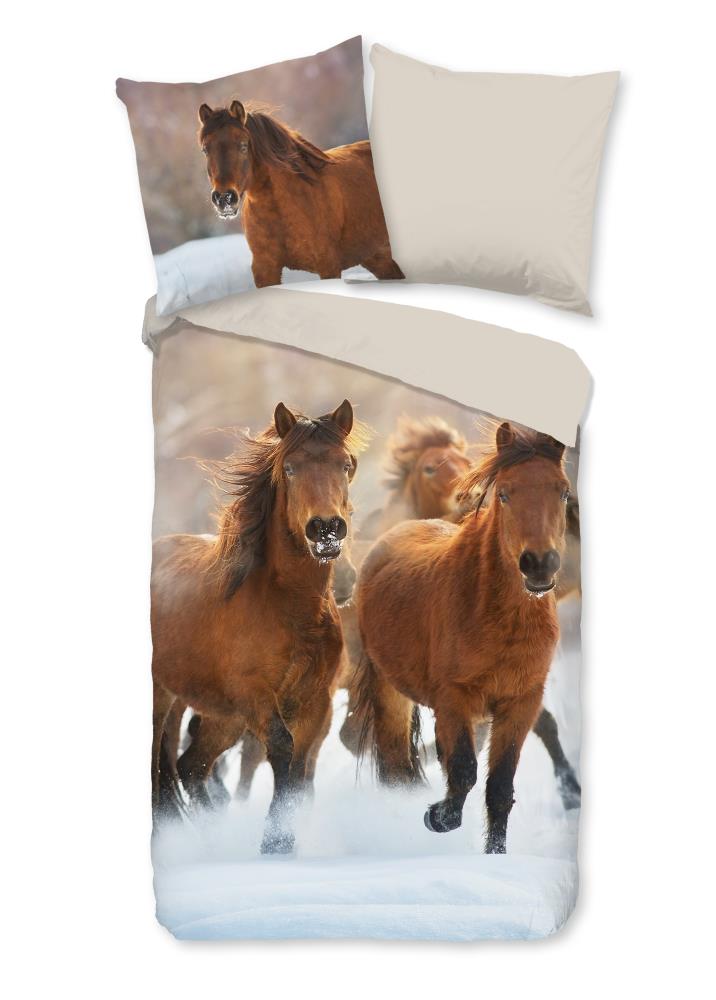 Kinderdekbedovertrek Good Morning Flanel Ponies