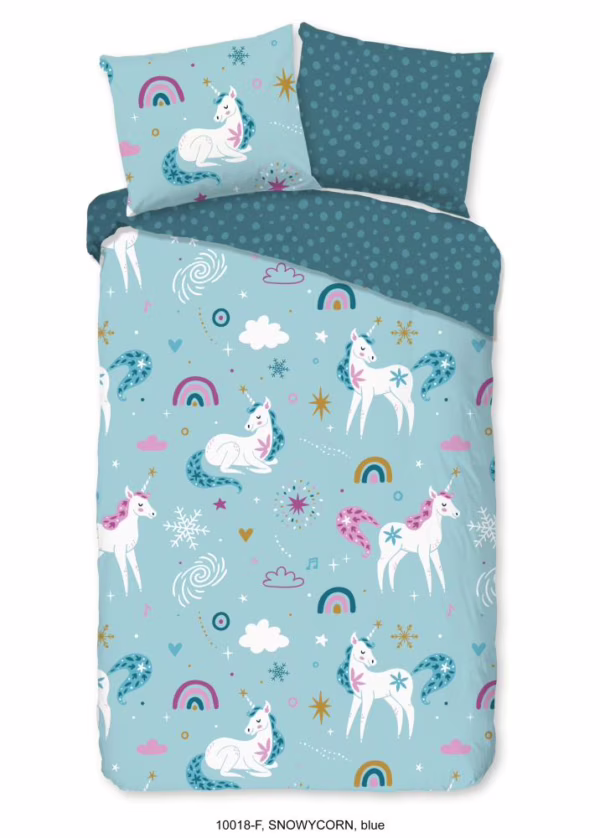 Kinderdekbedovertrek Good Morning Flanel Snowycorn