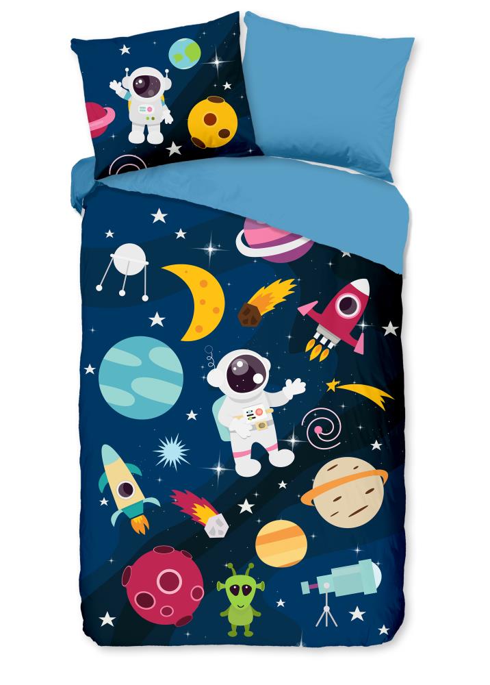 Kinderdekbedovertrek Pure microvezel Planets