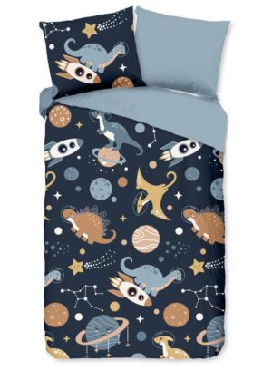 Kinderdekbedovertrek Pure microvezel Spacedino