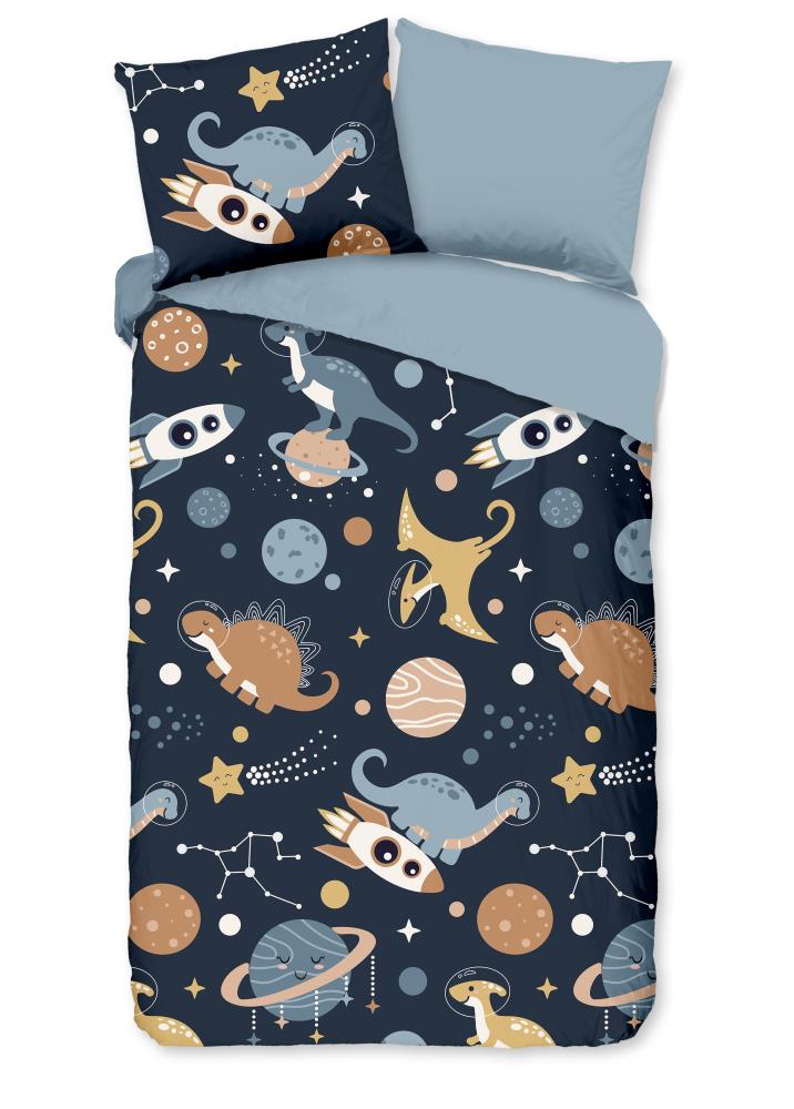 Kinderdekbedovertrek Pure microvezel Spacedino