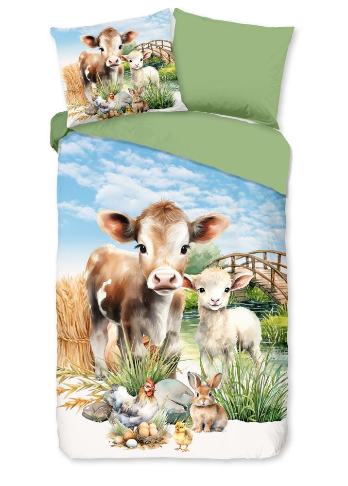 Kinderdekbedovertrek Pure microvezel Farm