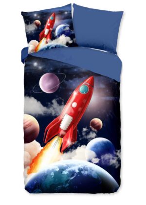 Kinderdekbedovertrek Pure microvezel Rocket