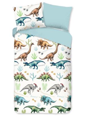 Kinderdekbedovertrek Good Morning Flanel Dino