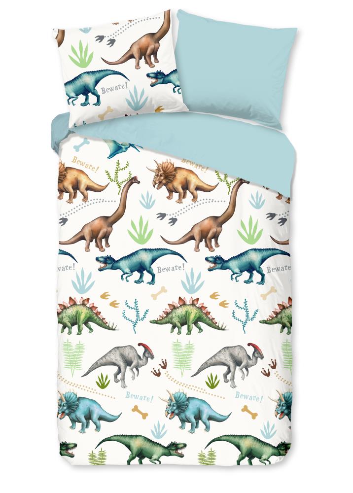 Kinderdekbedovertrek Good Morning Flanel Dino