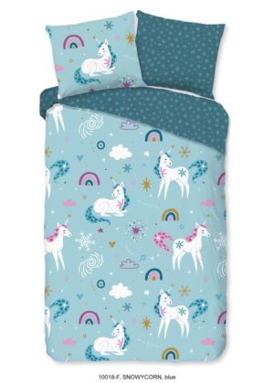 Kinderdekbedovertrek Good Morning Flanel Snowycorn