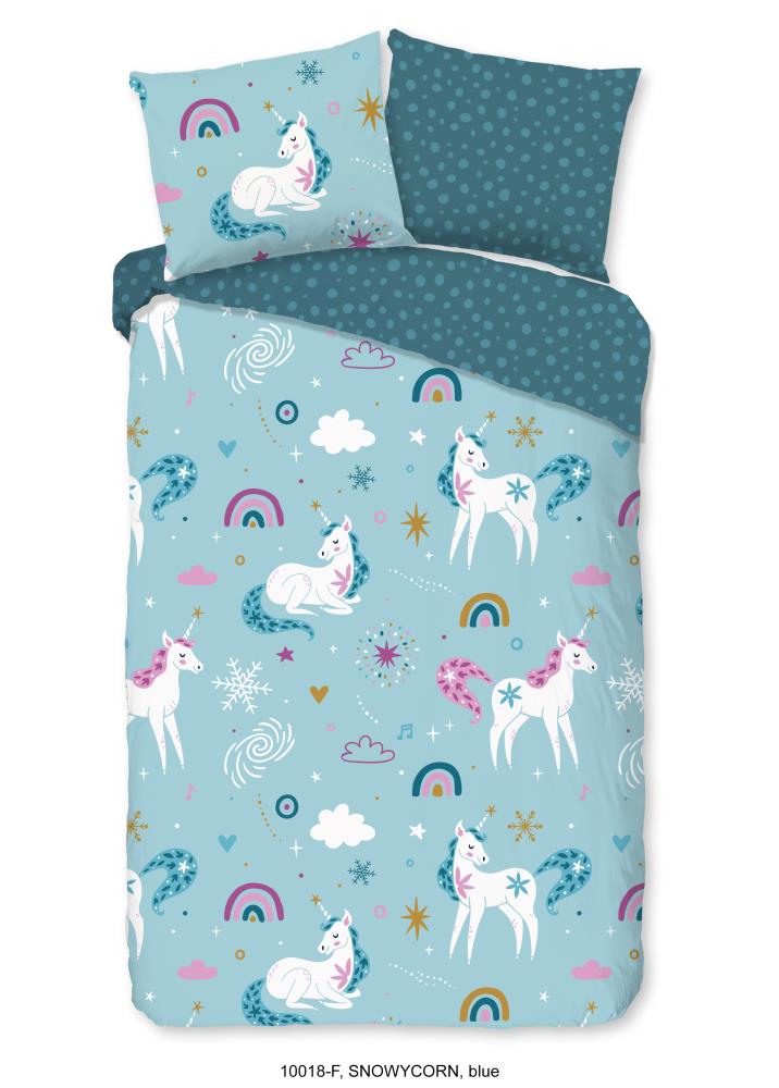 Kinderdekbedovertrek Good Morning Flanel Snowycorn