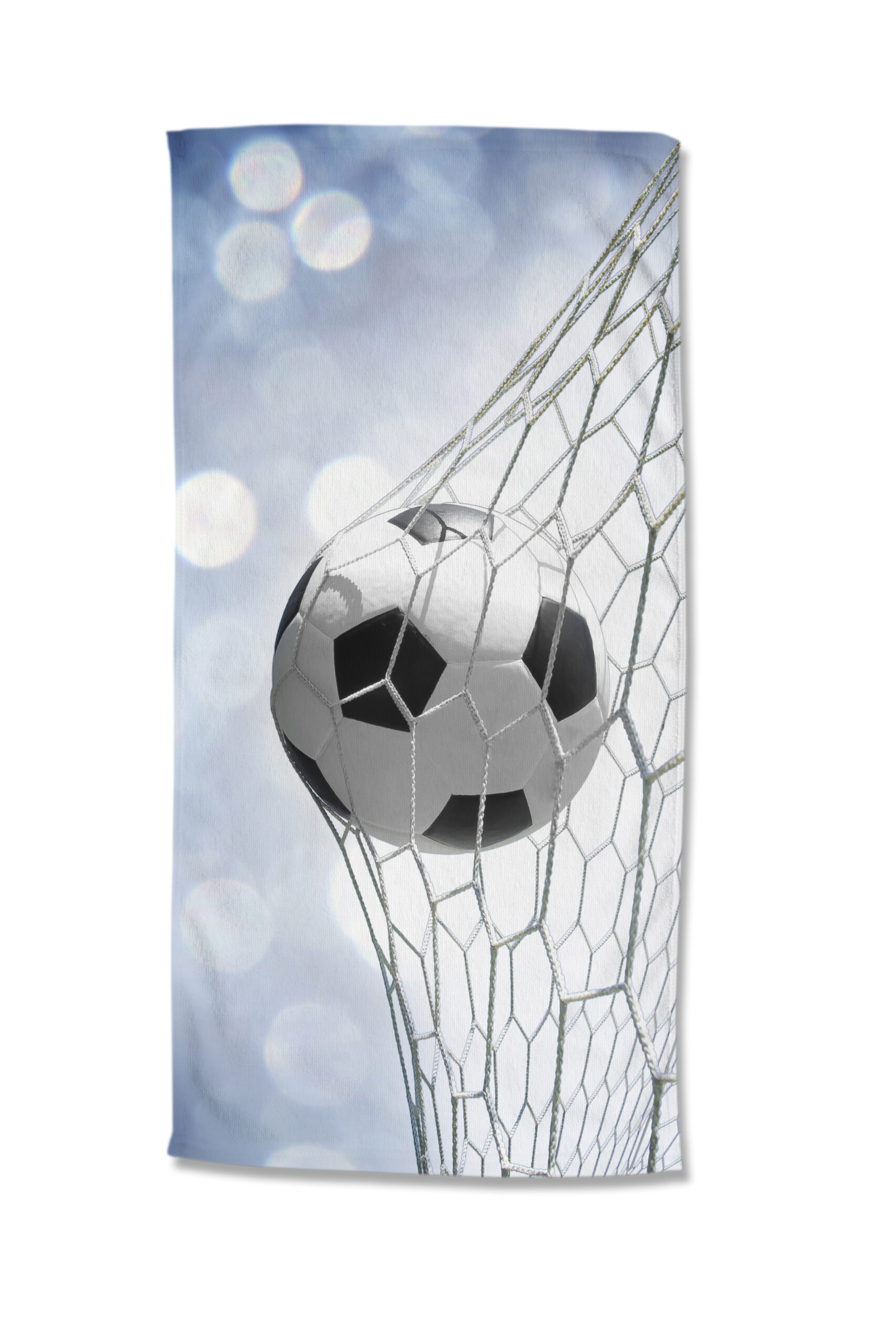 kinder strandlaken voetbal doelpunt bal net good morning microfiber 10114 tijmen productfoto