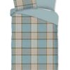 Blauw beige flanel dekbedovertrek met klassiek ruitpatroon 20092 Jacco productfoto