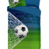 Kinderdekbedovertrek voetbal blauw met voetbal in doelnet – 31107 Match ZouZou - productfoto