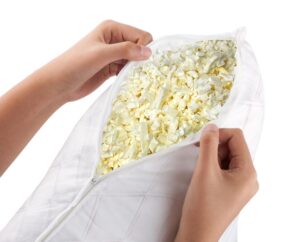 Hoofdkussen Traagschuim Vlokken – Gesteppt Polyester