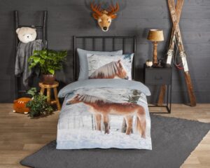 Kinderdekbedovertrek Good Morning Flanel Scarlet