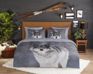 Dekbedovertrek Good Morning Flanel Wolfie