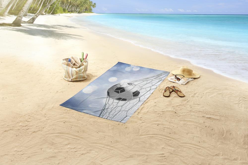strandlaken voor kinderen voetbal goal close up good morning microfiber 10114 tijmen sfeerfoto