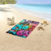 strandlaken voor kinderen stoer graffiti fiets good morning microfiber 20135 Charlie sfeerfoto