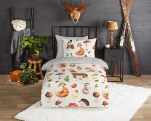 Kinderdekbedovertrek Good Morning Flanel Autumn