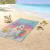 kinder strandlaken unicorn regenboog good morning 75x150 microfiber pastel 30750 dash sfeerfoto