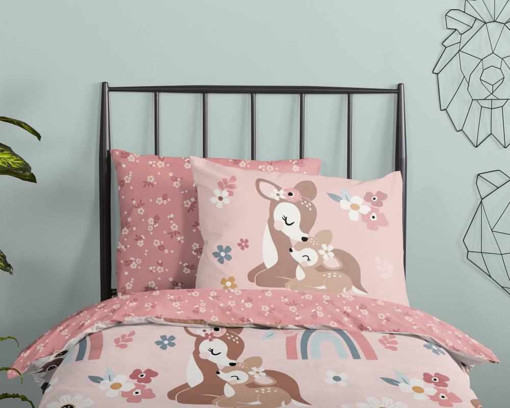 Dekbedovertrek Good Morning 140x220 + 1* 60x70 cm - 32064.70.01 Kinder bedset Good Morning Bibi Pink voor meisjeskamer 32064 Bibi sfeerfoto
