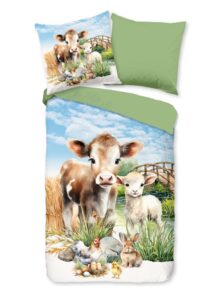 Kinderdekbedovertrek Pure microvezel Farm