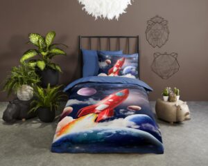 Kinderdekbedovertrek Pure microvezel Rocket