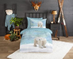 Kinderdekbedovertrek Good Morning Flanel Icebear