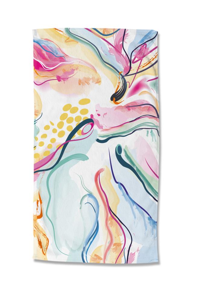Strandlaken Good Morning 100x180 cm - 10067.99.81 strandlaken abstract multicolor design Good Morning microfiber 100x180 10067 Magic productfoto