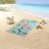 strandlaken voor kinderen zee dieren vuurtoren good morning microfiber 33268 sailor productfoto