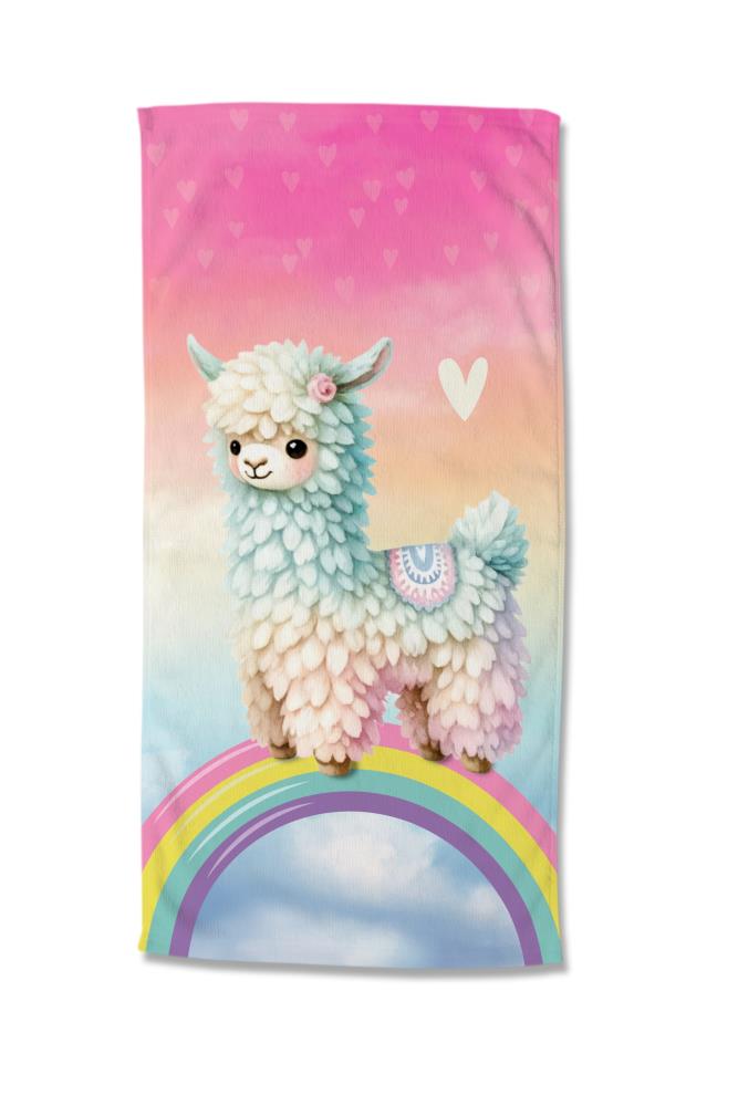 kinder strandlaken alpaca regenboog pastel 33296 chico productfoto