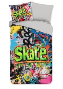 Kinderdekbedovertrek Good Morning Skate flanel