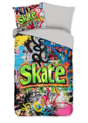 Kinderdekbedovertrek Good Morning Skate flanel