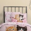 Kinderdekbedovertrek Katze ZouZou 1 persoons (140x200/220 cm) 100% katoen renforcé roze - 33590.70.01