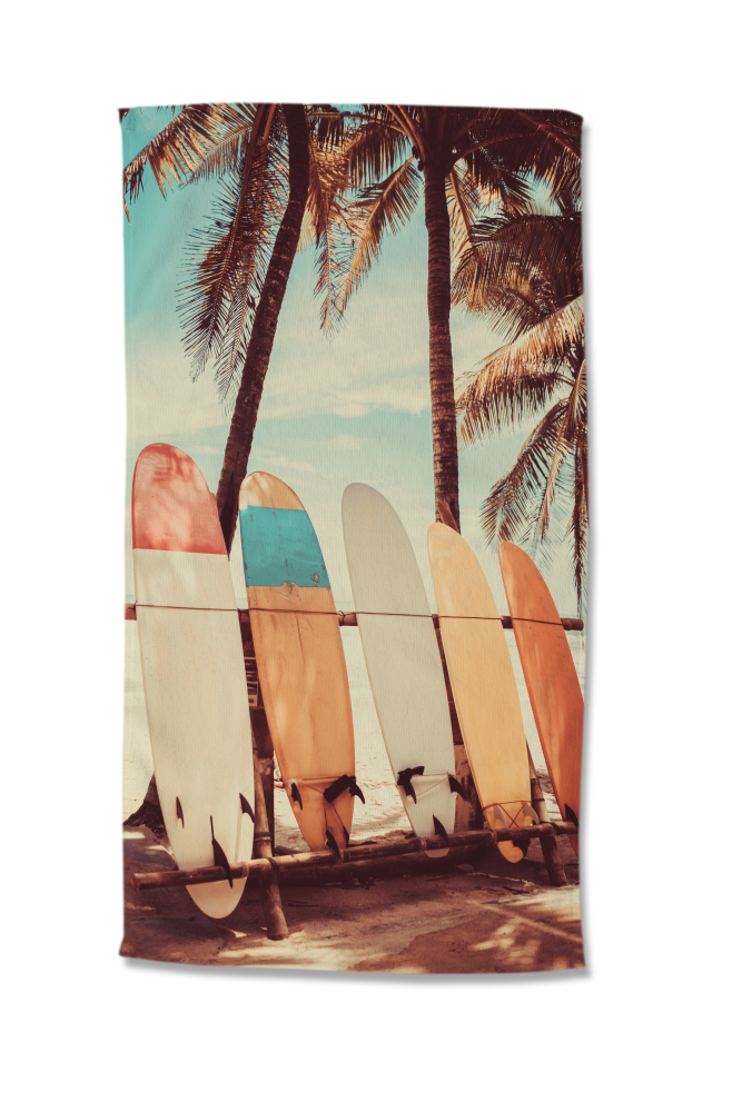 strandlaken vintage surf planken strand Good Morning microfiber 100x180 10003 Vintage Surf productfoto
