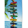 strandlaken beach sign reis bestemmingen tropisch Good Morning microfiber 100x180 10045 Beach Sign productfoto