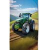 Strandlaken Good Morning 75x150 cm - 10147.44.80 kinder strandlaken tractor landschap groen Good Morning microfiber 10147 Aart productfoto