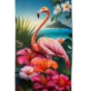 Strandlaken Good Morning 100x180 cm - 10160.70.81 good morning microfiber 100x180 strandlaken flamingo bloemen tropisch badhanddoek 10160 Jerry productfoto