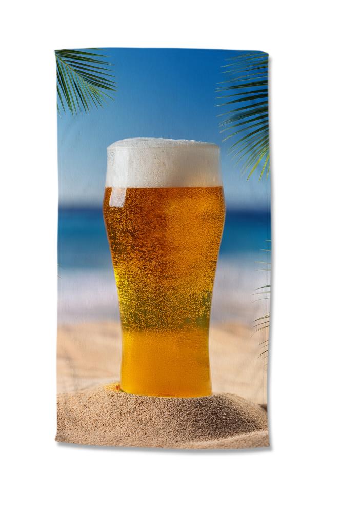 Strandlaken Good Morning 100x180 cm - 10164.99.81 good morning microfiber 100x180 strandlaken bier strand glas badhanddoek 10164 Beer productfoto