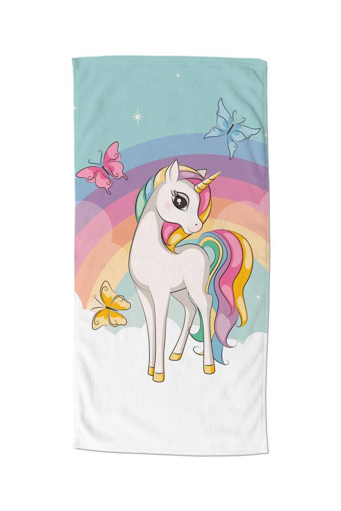 Strandlaken Good Morning 75x150 cm - 30750.99.80 kinder strandlaken unicorn regenboog good morning 75x150 microfiber pastel 30750 dash productfoto