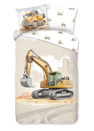 Kinderdekbedovertrek Good Morning Excavator