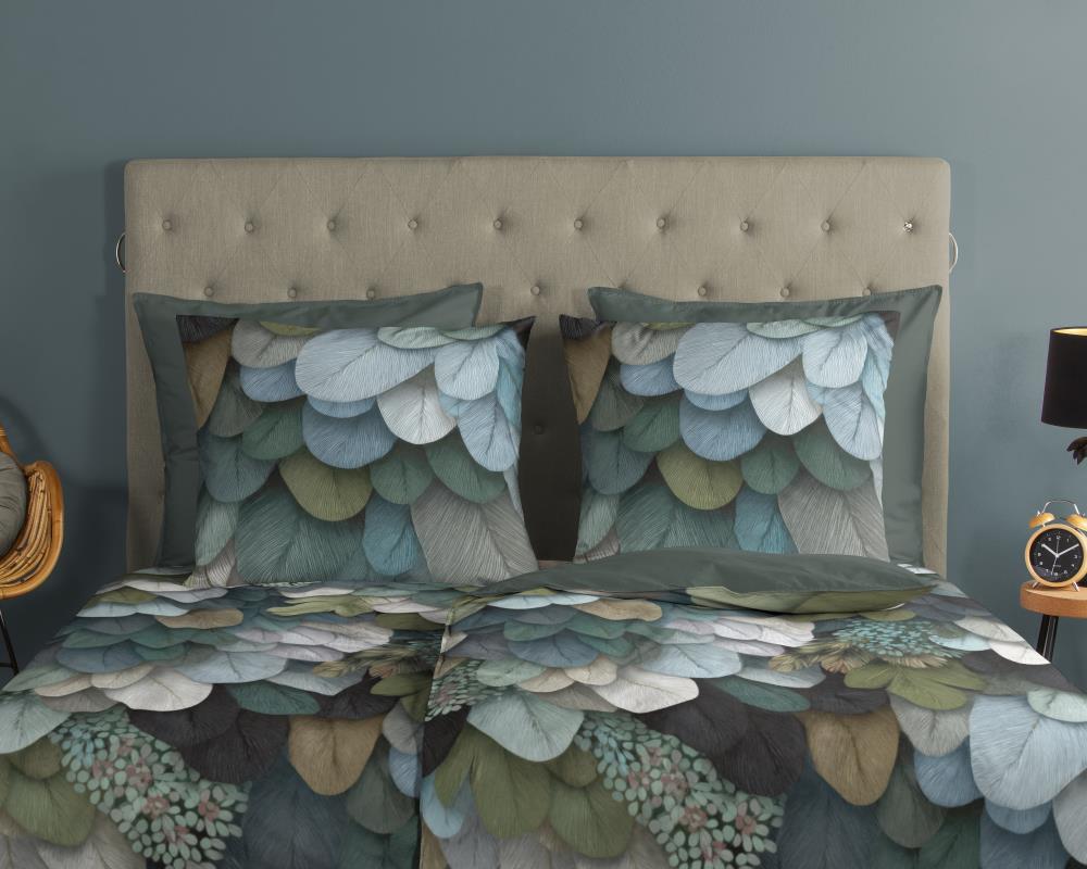 Good Morning Suprema bedset van katoen met bladerenprint 20148 Suprema sfeerfoto detail DE