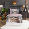 Dekbedovertrek Good Morning 140x220 + 1* 60x70 cm - 33157.99.01 Good Morning kinderdekbedovertrek flanel kitten sneeuw Patt Multi 33157 Patt sfeerfoto