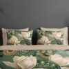 Dekbedovertrek Miyuki HIP 1 persoons (140x200/220 cm) 100% katoen satijn groen - 33635.44.01