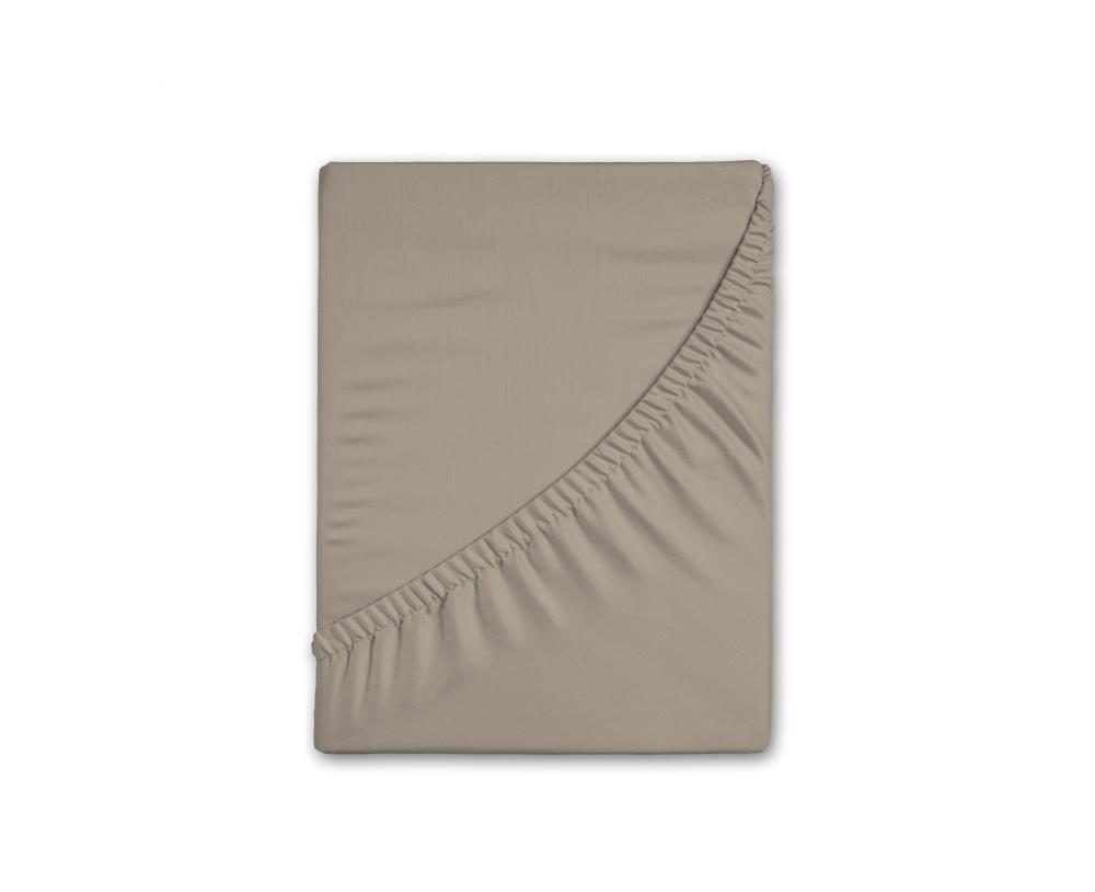 Hoeslaken Uni Good Morning 1 persoons (80x200 cm) 100% katoen renforcé beige - 0270.18.41