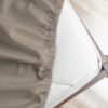 Hoeslaken Uni Good Morning 1 persoons (80x200 cm) 100% katoen renforcé beige - 0270.18.41