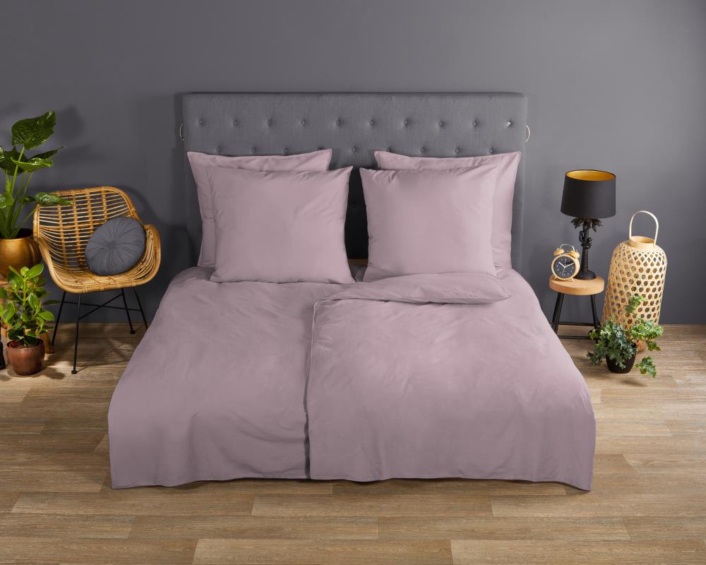 Dekbedovertrek Uni Good Morning 155x220 cm 100% katoen renforcé zacht roze - 0270.74.12