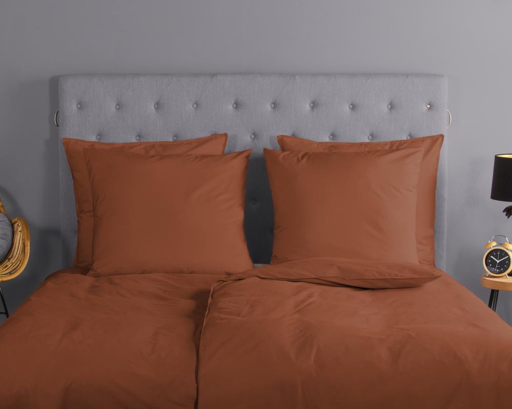 Dekbedovertrek Uni Good Morning 155x220 cm 100% katoen renforcé terra - 0270.87.12