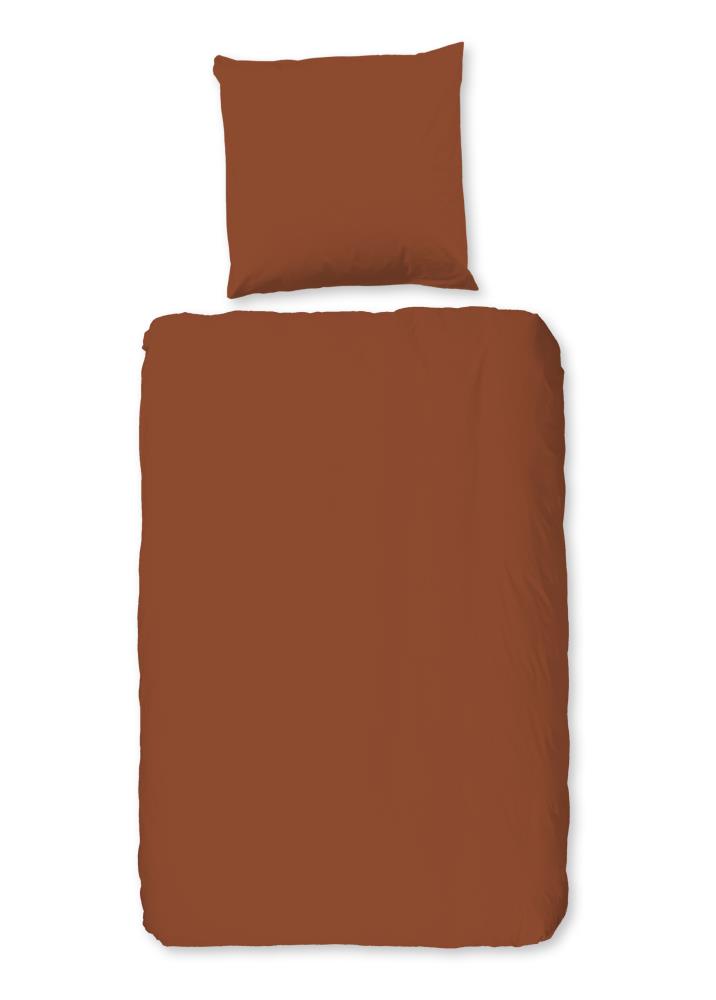 Dekbedovertrek Uni Good Morning 155x220 cm 100% katoen renforcé terra - 0270.87.12